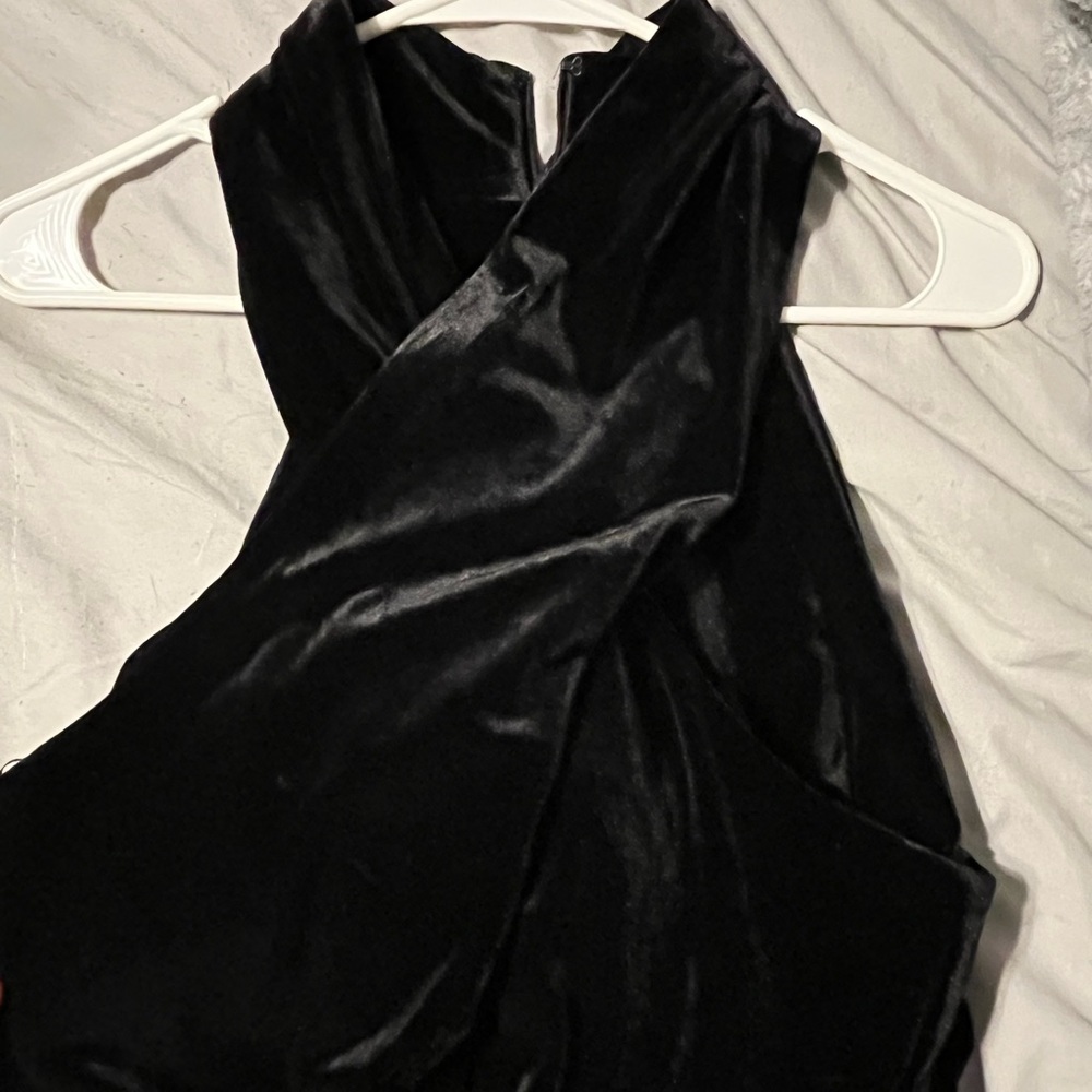 Petal & Pup Black Velvet Jumpsuit